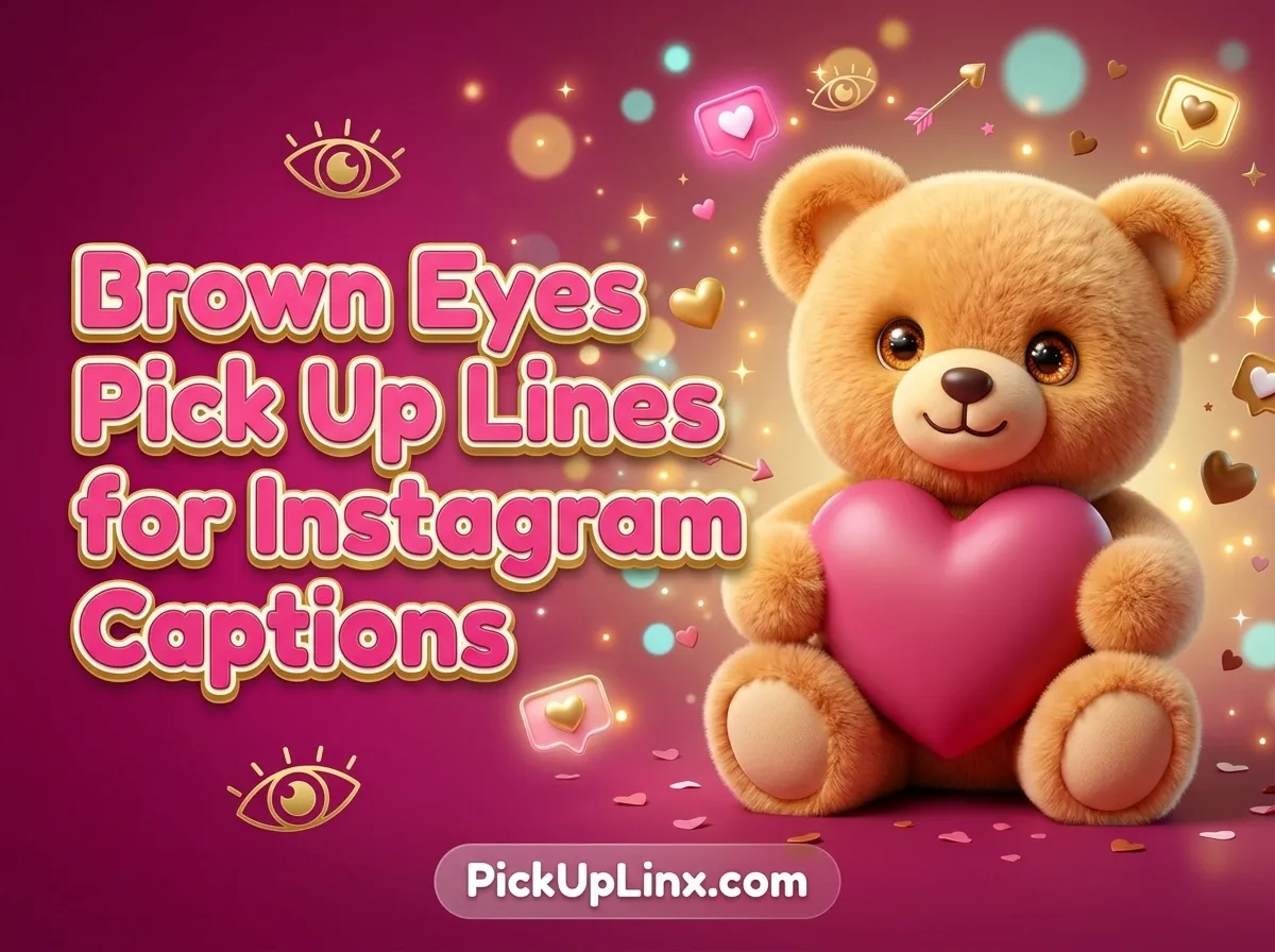 Brown Eyes Pick Up Lines for Instagram Captions 