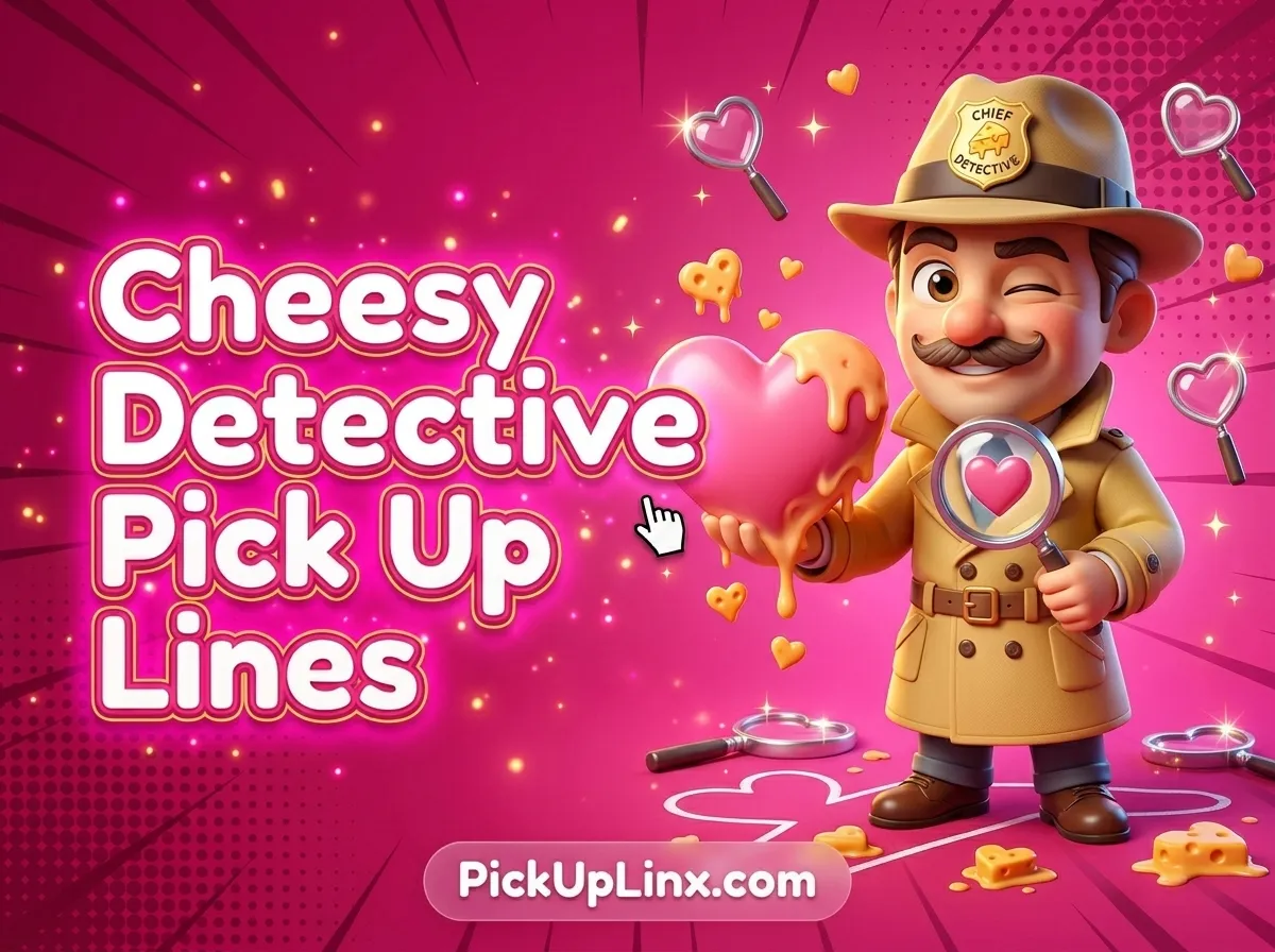 Cheesy Detective Pick Up Lines