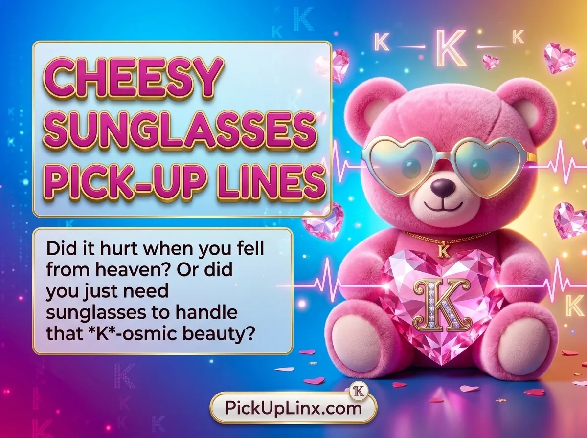 Cheesy Sunglasses Pick Up Lines