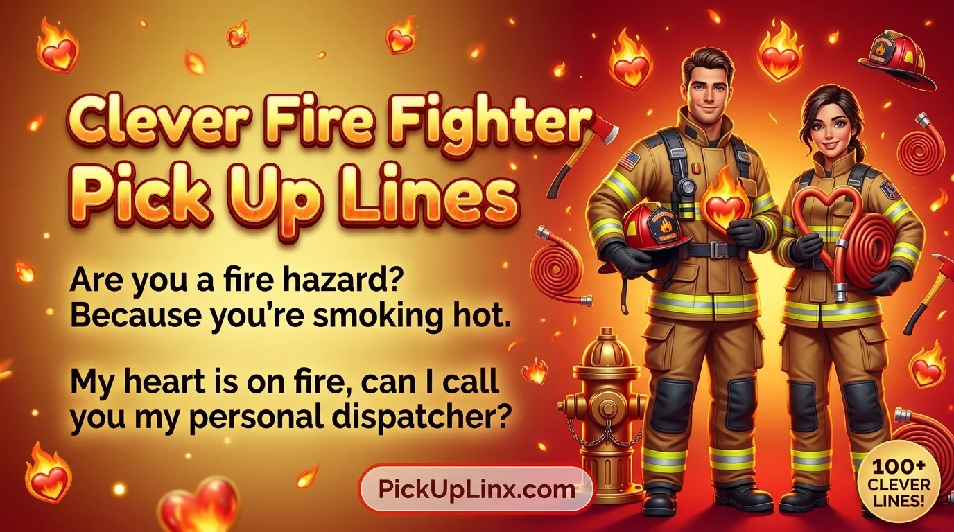 Clever Fire Fighter Pick Up Lines