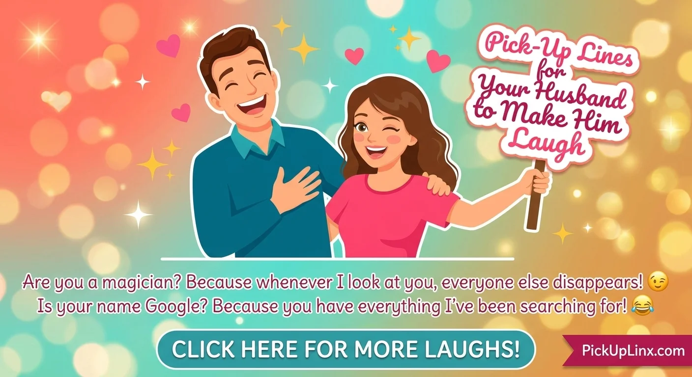 Pick-Up Lines for Your Husband to Make Him Laugh