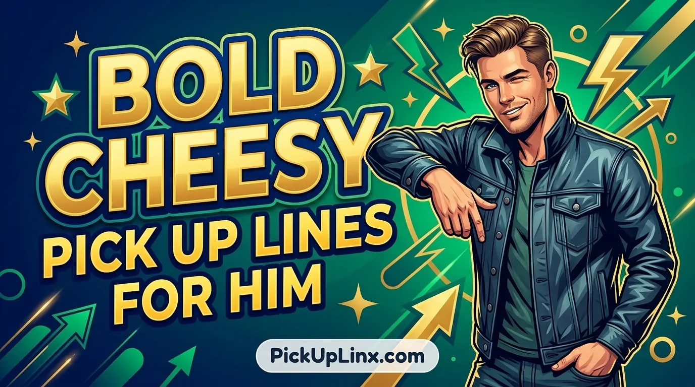 Bold Cheesy Pick Up Lines for Him