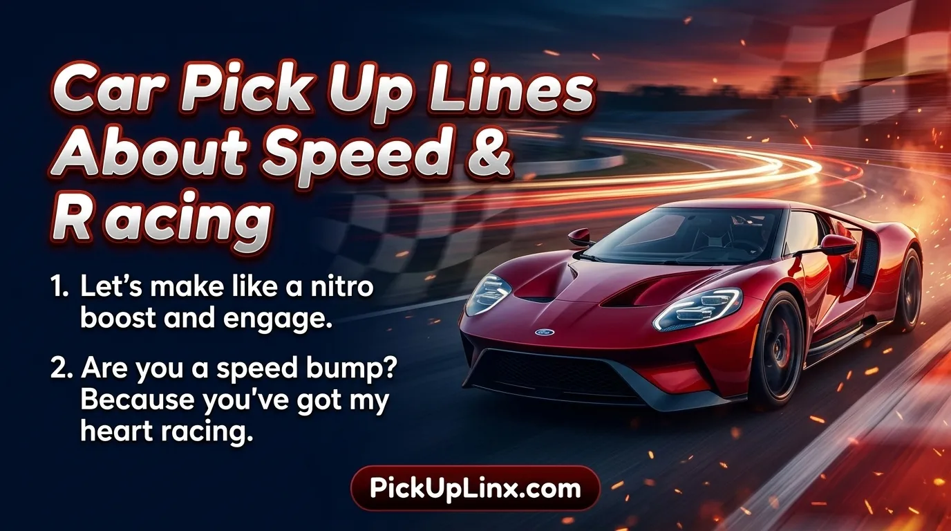 Car Pick Up Lines About Speed and Racing