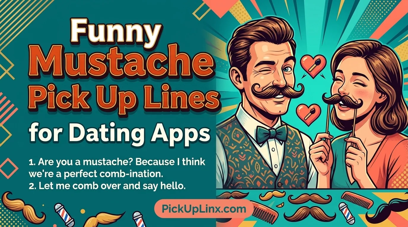 Funny Mustache Pick Up Lines for Dating Apps