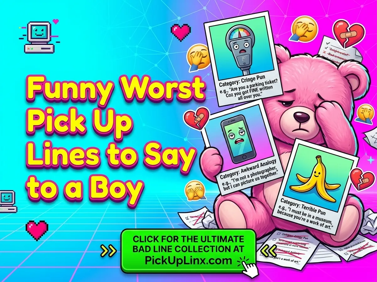 Funny Worst Pick Up Lines to Say to a Boy