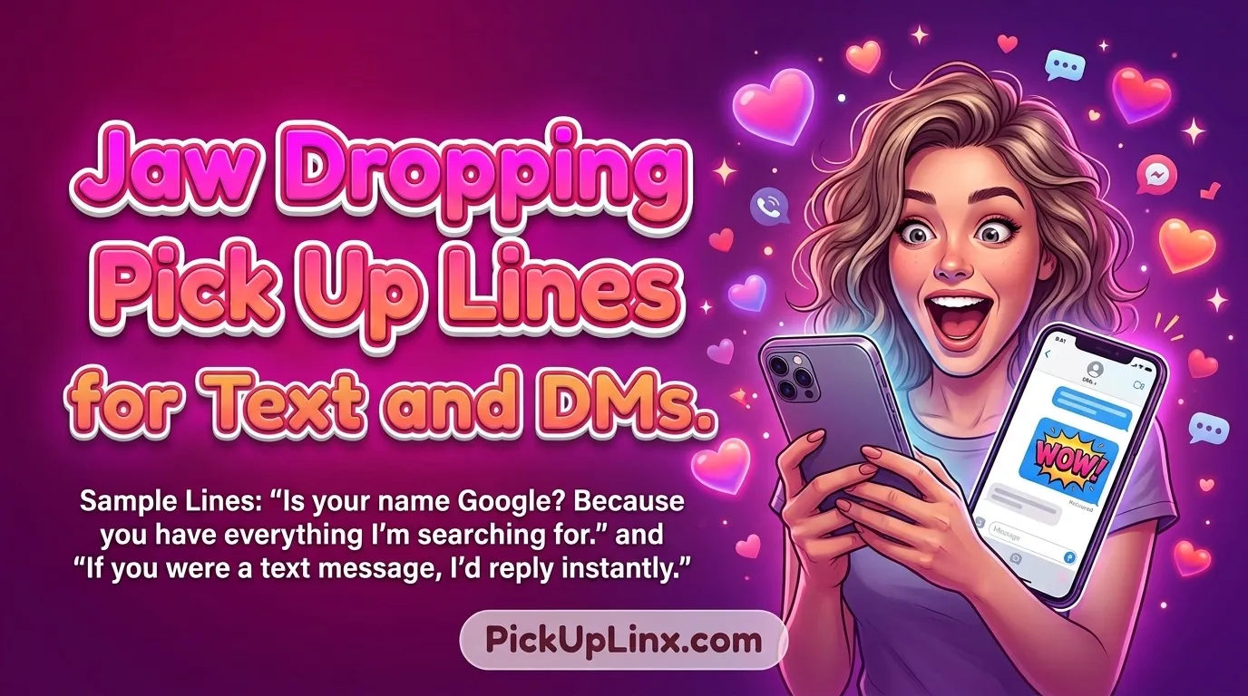 Jaw Dropping Pick Up Lines for Text and DMs