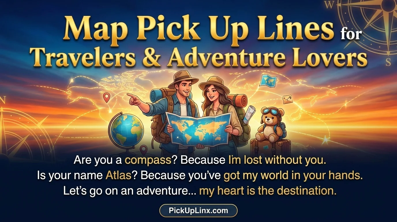 Map Pick Up Lines for Travelers & Adventure Lovers