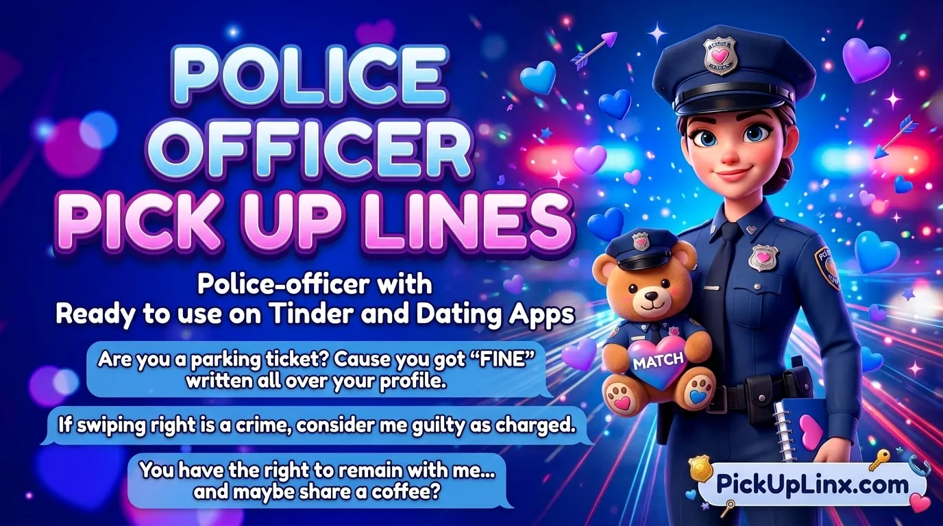 Police Officer Pick Up Lines for Tinder and Dating Apps
