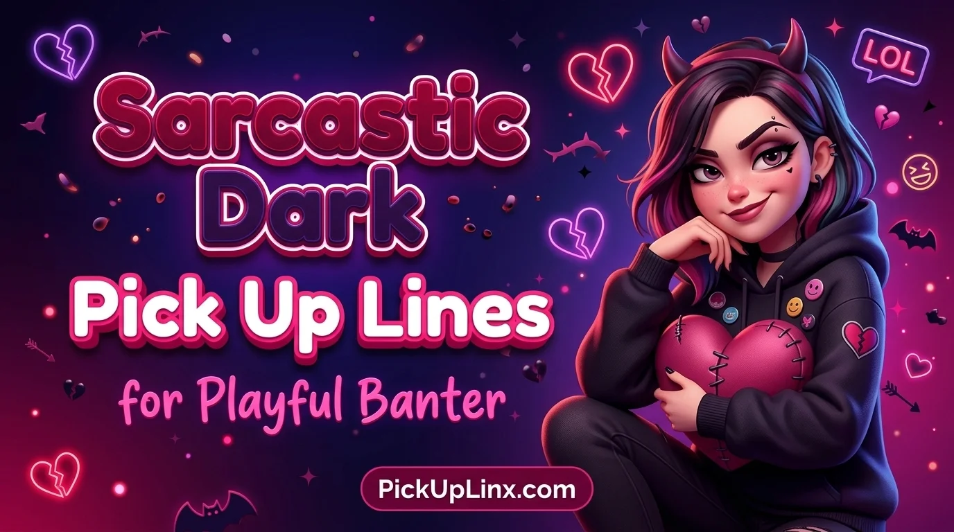 Sarcastic Dark Pick Up Lines for Playful Banter 