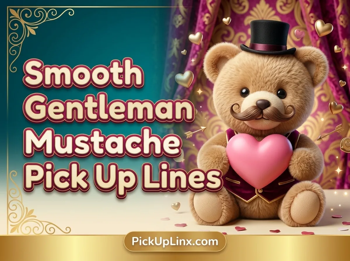 Smooth Gentleman Mustache Pick Up Lines