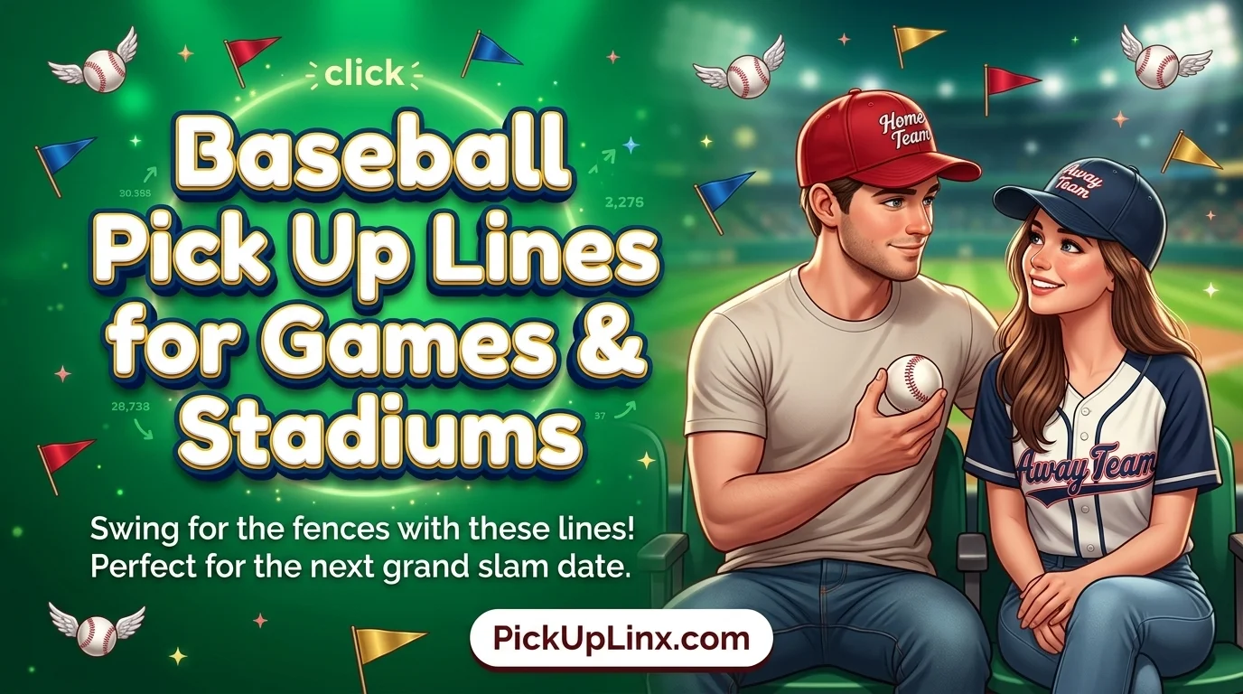Baseball Pick Up Lines for Games & Stadiums 