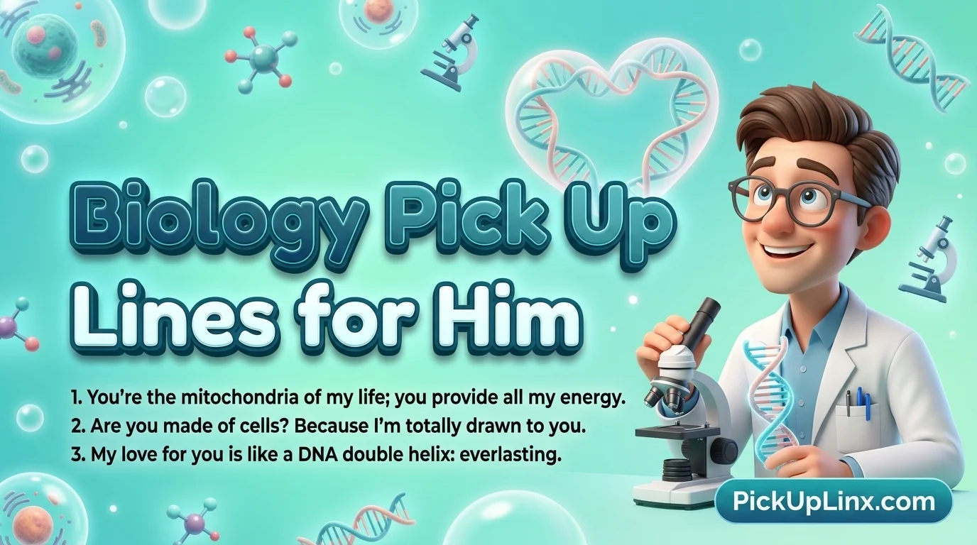 Biology Pick Up Lines for Him
