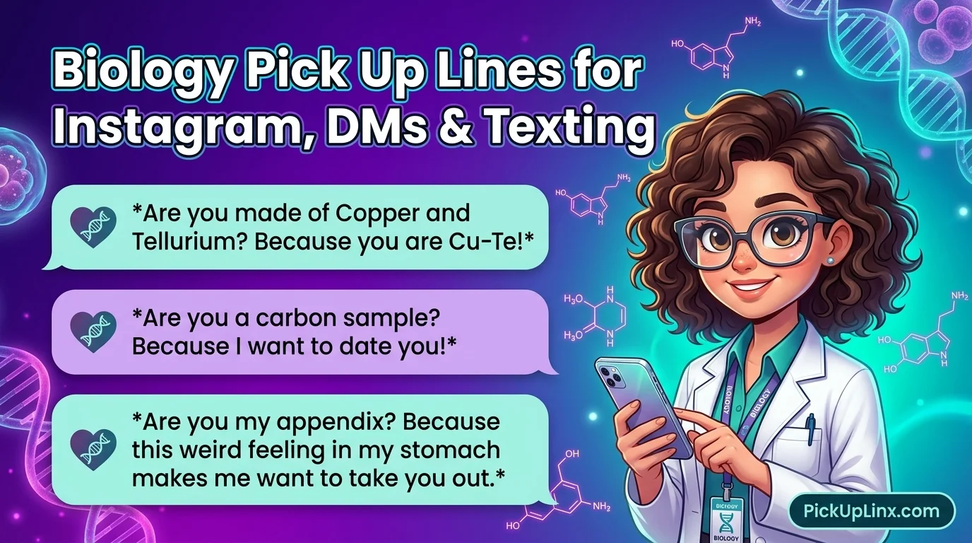 Biology Pick Up Lines for Instagram, DMs & Texting