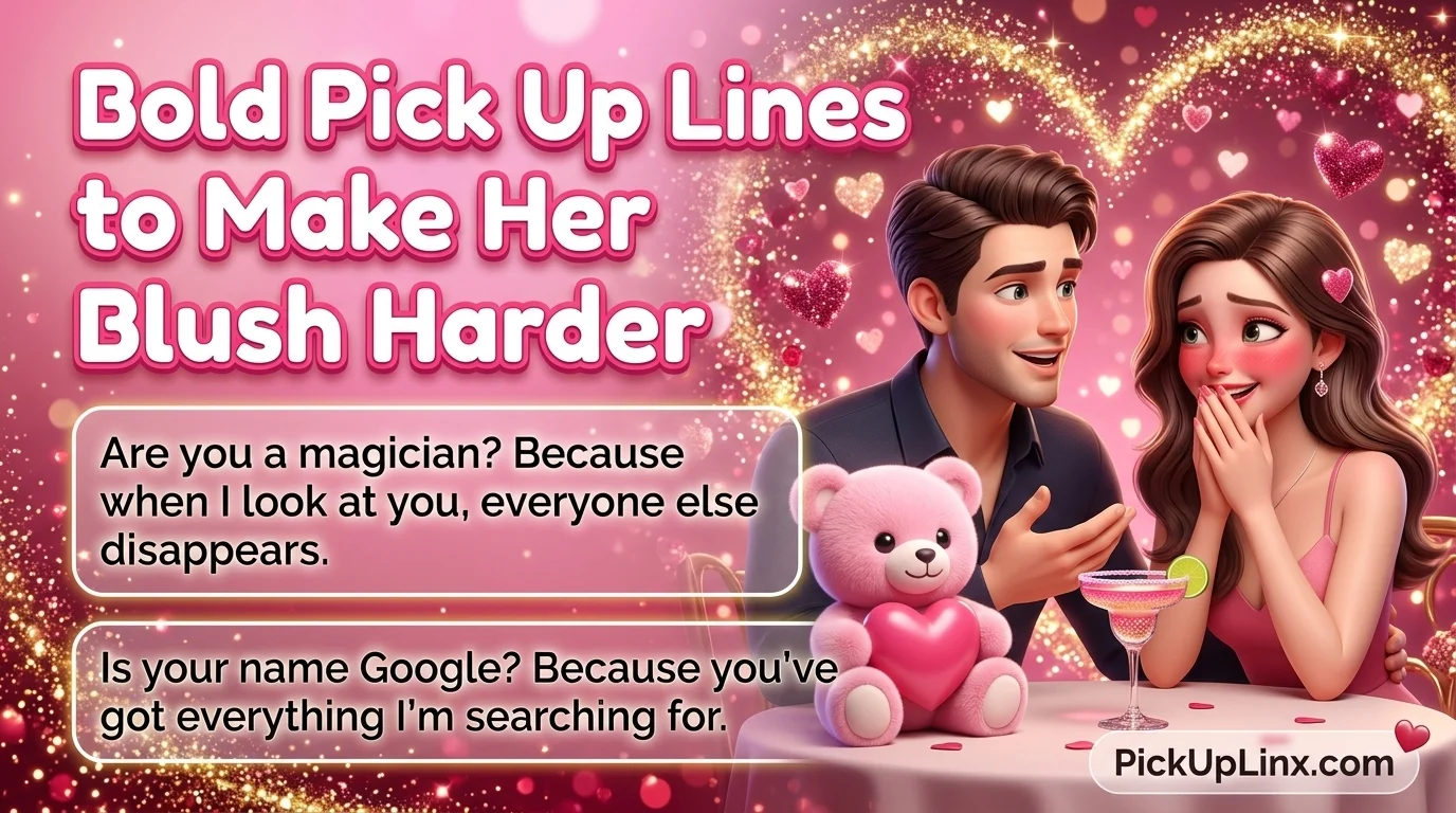 Bold Pick Up Lines to Make Her Blush Harder 