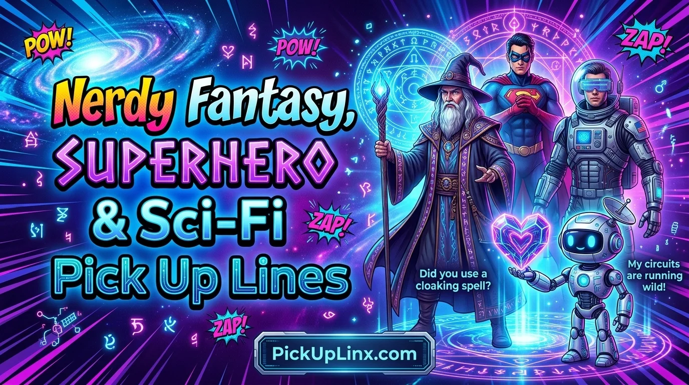 Nerdy Fantasy, Superhero & Sci-Fi Pick Up Lines