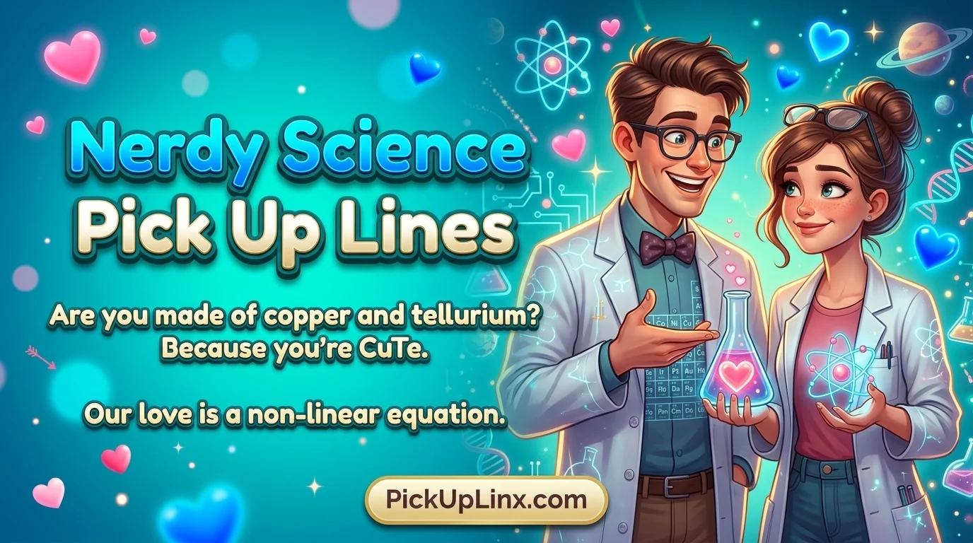 Nerdy Science Pick Up Lines