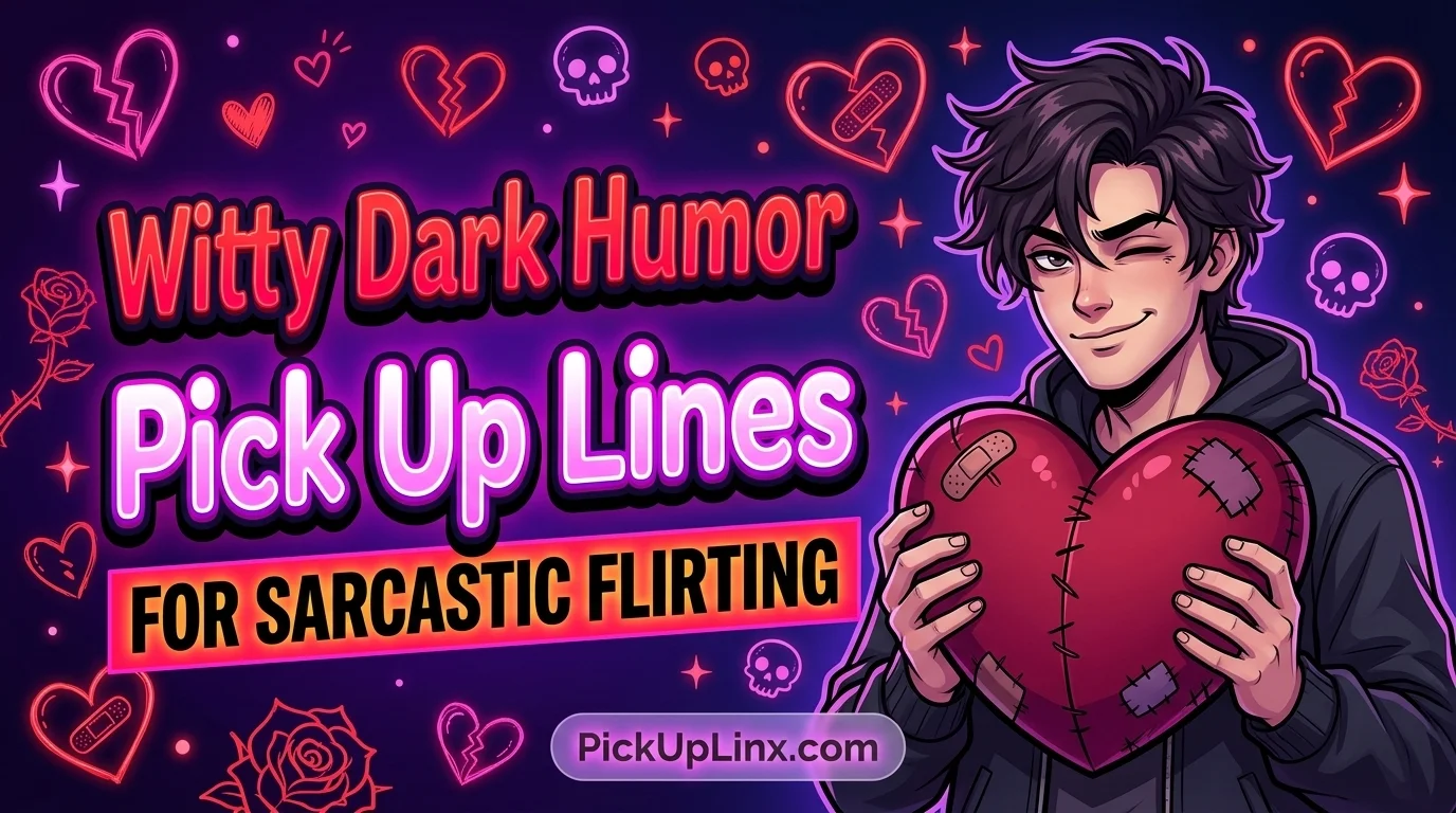 Witty Dark Humor Pick Up Lines for Sarcastic Flirting