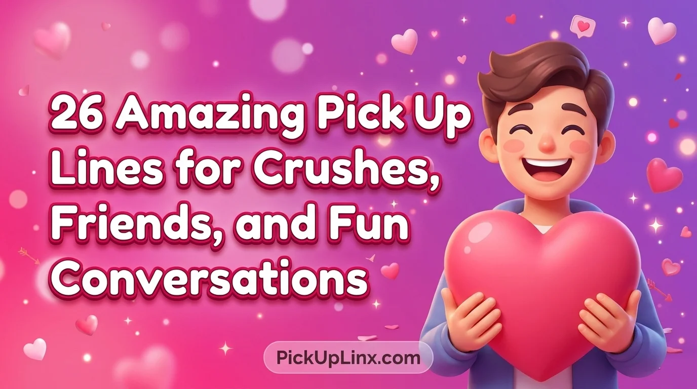 26 Amazing Pick Up Lines for Crushes, Friends, and Fun Conversations 
